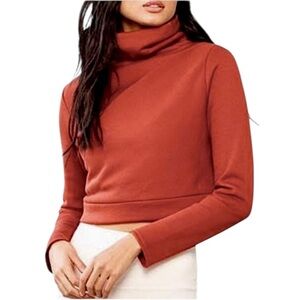 Alo Yoga Soleil Cropped Turtleneck Sweatshirt - Size Large